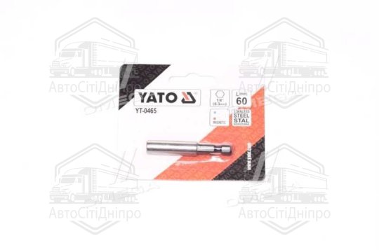 Тримач магнітний насадок викруткових: 1/4", L = 60 мм [20/200], шт (YATO)