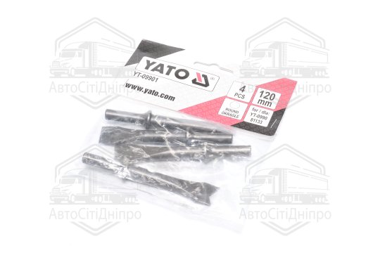 Набір із 4 зубил для пневмомолотка (YATO )