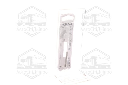 свердло по металу premium до нерж та високоліг сталі, лиття 1.5 х 25 мм hss 4241 5 шт(YATO )