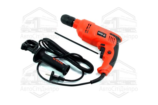 Дриль ударний електромережевий: P = 710 Вт, з самозатискним патроном для свердлів O? 13 мм(YATO)