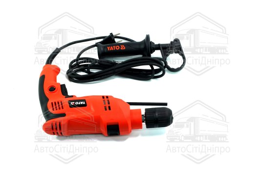 Дриль ударний електромережевий: P = 710 Вт, з самозатискним патроном для свердлів O? 13 мм(YATO)