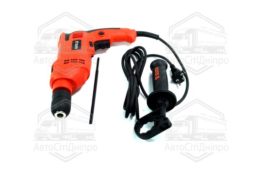 Дриль ударний електромережевий: P = 710 Вт, з самозатискним патроном для свердлів O? 13 мм(YATO)