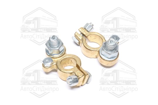 Клема акумулятора 2 шт. (латунна 200 гр.) наконечник КАМАЗ, МАЗ, КРАЗ, УРАЛ