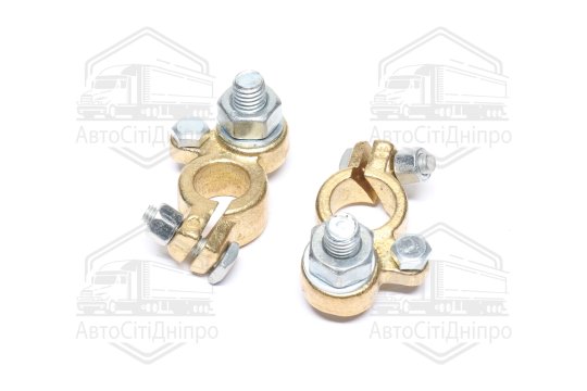 Клема акумулятора 2 шт. (латунна 200 гр.) наконечник КАМАЗ, МАЗ, КРАЗ, УРАЛ