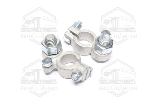 Клема акумулятора 2 шт. РЕМОНТ (латунь, луджена 240 гр.) КАМАЗ,МАЗ,Трактори "болтовий затискач"O 12