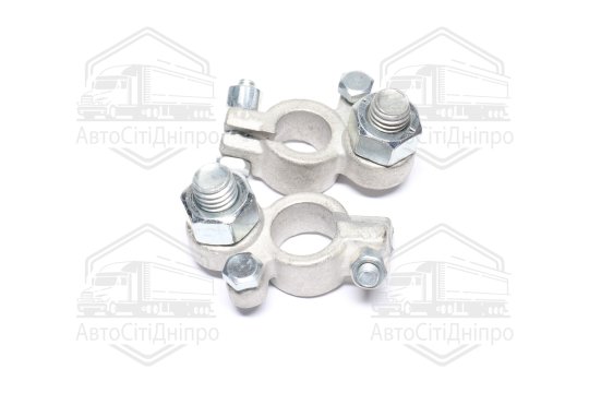 Клема акумулятора 2 шт. РЕМОНТ (латунь, луджена 240 гр.) КАМАЗ,МАЗ,Трактори "болтовий затискач"O 12