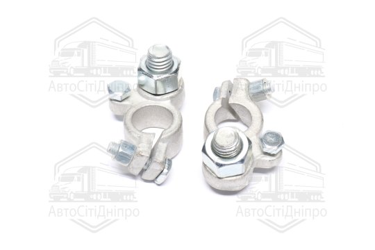 Клема акумулятора 2 шт. РЕМОНТ (латунь, луджена 240 гр.) КАМАЗ,МАЗ,Трактори "болтовий затискач"O 12