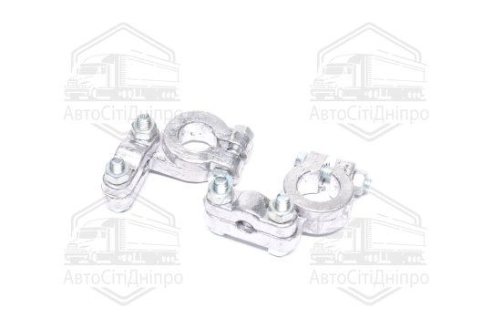 Клема акумулятора РЕМОНТ 2 шт. (свинець, посилена, 350-380 гр.) КАМАЗ, МАЗ, Трактори "бічна планка"