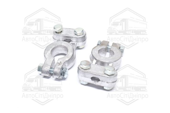 Клема акумулятора (2 шт.,свинець, 380 гр.) РЕМОНТНА посилена КАМАЗ,МАЗ, ГАЗ, Трактори "пряма планка"