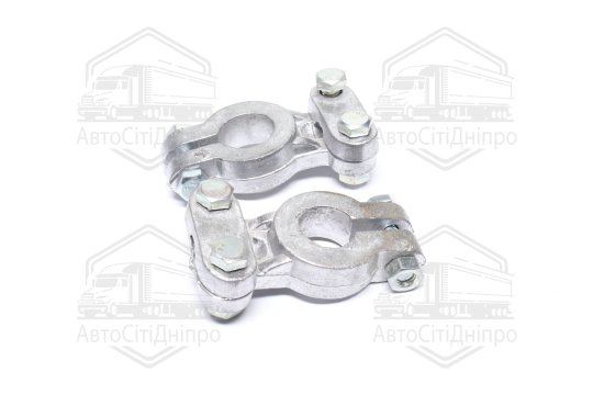 Клема акумулятора (2 шт.,свинець, 380 гр.) РЕМОНТНА посилена КАМАЗ,МАЗ, ГАЗ, Трактори "пряма планка"