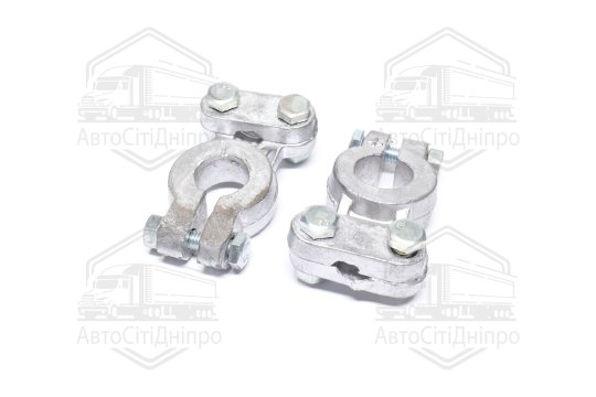 Клема акумулятора (2 шт.,свинець, 380 гр.) РЕМОНТНА посилена КАМАЗ,МАЗ, ГАЗ, Трактори "пряма планка"