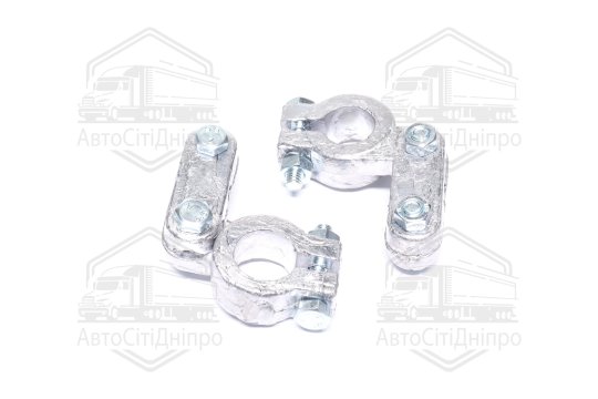 Клема акумулятора 2шт. (свинець, 400 гр.,бічна планка) РЕМОНТ посилена КАМАЗ,МАЗ,ГАЗ,Трактора