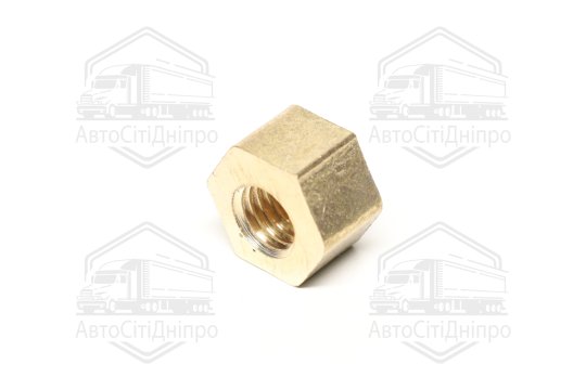 Гайка колектора М10х1, 5 ГАЗ, МАЗ, КамАЗ, ЗІЛ, Трактори (H=11 мм, латунь, ключ 17)