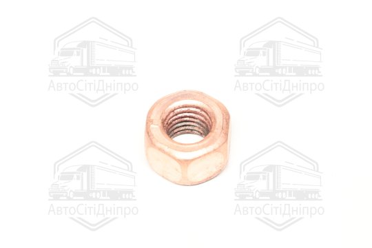Гайка колектора М10х1, 5 ГАЗ, МАЗ, КамАЗ, ЗІЛ, Трактори (H=11мм, обміднена, ключ 17)