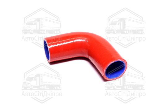Патрубок радіатора ГАЗЕЛЬ верхній (СИЛІКОН червоний, дв.406-405, D=38 мм, L=80х90 мм)
