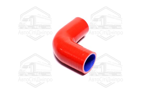 Патрубок радіатора ГАЗЕЛЬ верхній (СИЛІКОН червоний, дв.406-405, D=38 мм, L=80х90 мм)