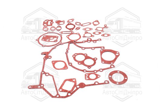 Р/к двигуна КАМАЗ (прокладки, 25 наймен., пароніт МБС 0,8 мм, червоний)