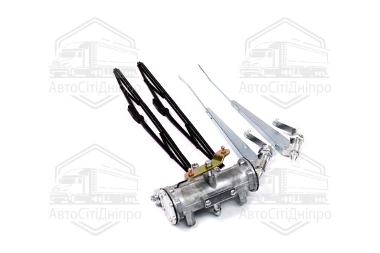 Склоочисник ЗІЛ пневматичний СЛ-440 у зборі без тяг (з важелями, щітками, осями)