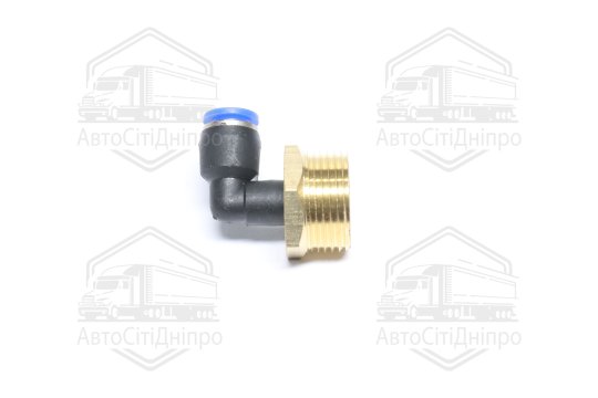 З'єднувач пневматичний L- подібний (зовнішнє  різьблення) M22x1.5 d-6 пластик <ДК>