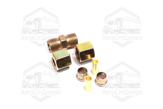 Р/к трубки гальмівної (Dвнут.=8мм, М14х1,5) (1штуцер,2гайки,2втулки,2шайби) <ДК>