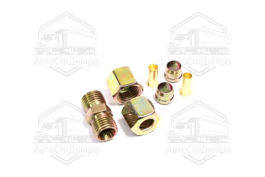 Р/к трубки гальмівної (Dвнут.=8мм, М14х1,5) (1штуцер,2гайки,2втулки,2шайби) <ДК>