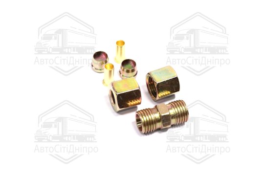 Р/к трубки гальмівної (Dвнут.=8мм, М14х1,5) (1штуцер,2гайки,2втулки,2шайби) <ДК>