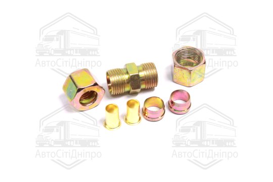 Р/к трубки гальмівної (Dвнут.=12мм, М18х1,5) (1штуцер,2гайки,2втулки,2шайби) <ДК>