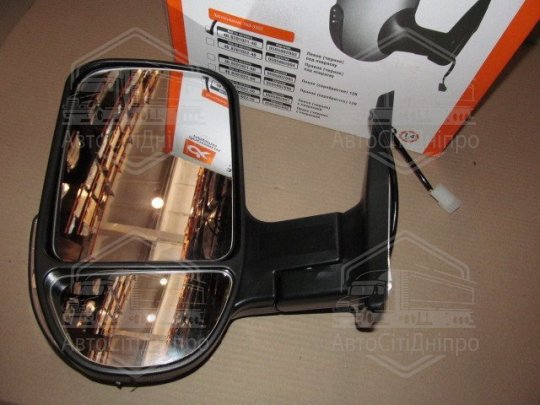 Дзеркало бокове ГАЗ 3302 нов. зраз. з поворот. лів. чорне, матове <ДК>
