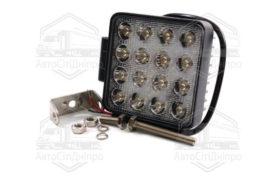 Фара LED додаткова квадратна протитуманна 48W жовте світло <ДК>