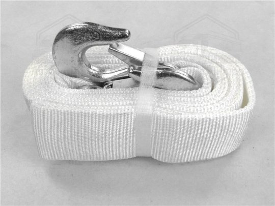 Трос буксирувальний 5т. стрічка 50мм. 5м. С гак, білий <ДК>