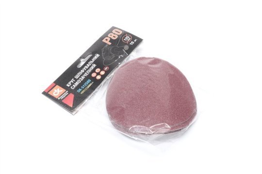 Круг шліфувальний самозачепний, Р80 на тканинній основі d-125 (10 шт.) <ДК>