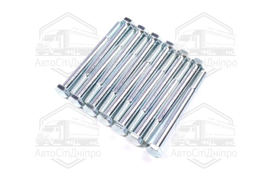 Болт М10х110х1,5 шестигранний (1кг=1 компл) 5,8 DIN 931 (часткове різьблення) оцинк. білий