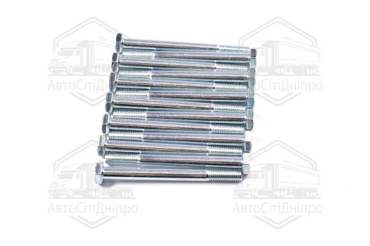 Болт М10х110х1,5 шестигранний (1кг=1 компл) 5,8 DIN 931 (часткове різьблення) оцинк. білий