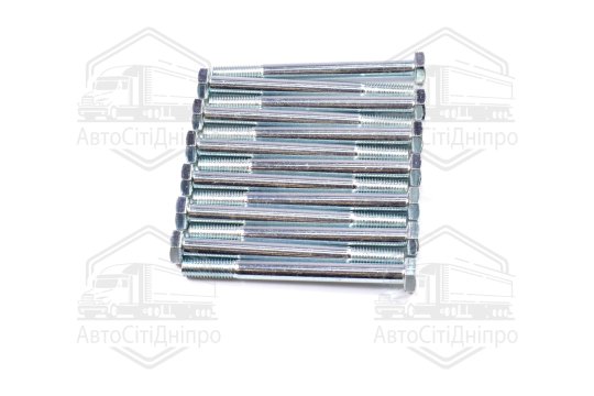 Болт М10х110х1,5 шестигранний (1кг=1 компл) 5,8 DIN 931 (часткове різьблення) оцинк. білий