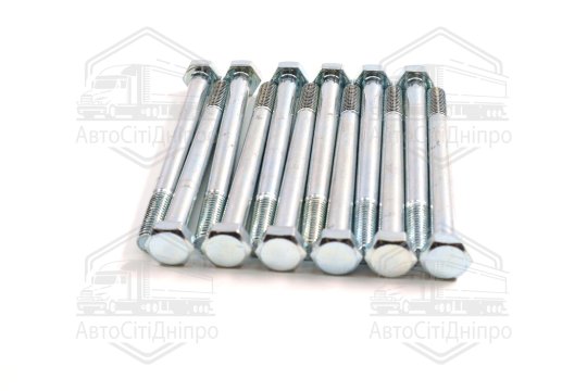 Болт М10х120х1,5 шестигранний (1кг = 1 компл) 5,8 DIN 931 (часткове різьблення) оцинк. білий