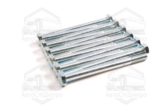 Болт М10х120х1,5 шестигранний (1кг = 1 компл) 5,8 DIN 931 (часткове різьблення) оцинк. білий