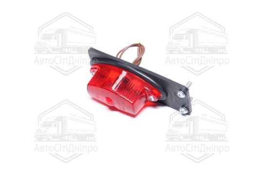 Ліхтар габарит. задній, червоний, на гумовій пластині, б/л, 135х50х46 (Руслан-Комплект)