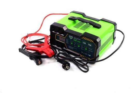 Пуско-зарядний пристрій, 12-24V, 12A, 75A / 12V (старт), цифрова панель LED (ARMER)
