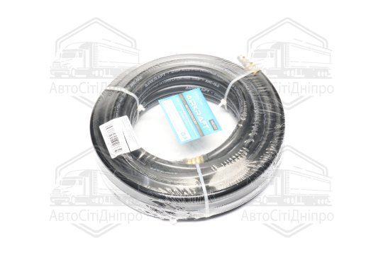 Шланг гумовий повітряний армований 20 атм 8x15мм, 10м із швидкороз'ємом (AIRKRAFT)