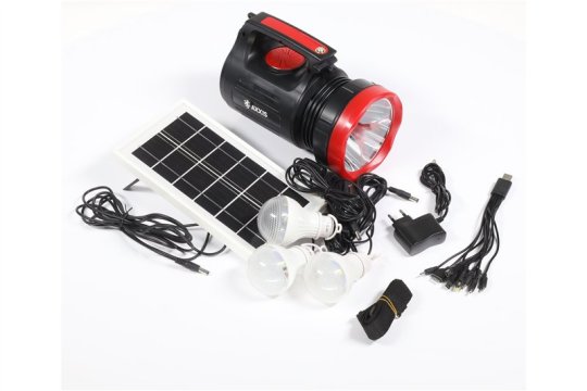 Ліхтар акумуляторний 7000 мАг + 3 виносні лампи + сонячна панель <AXXIS>