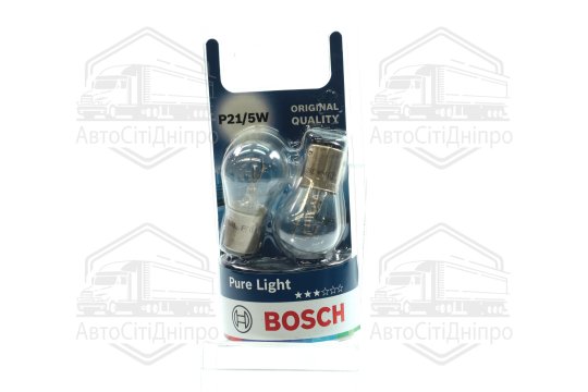 Лампа розжарювання P21/5W 12V 21/5W PURE LIGHT (blister 2 шт) (вир-во Bosch)
