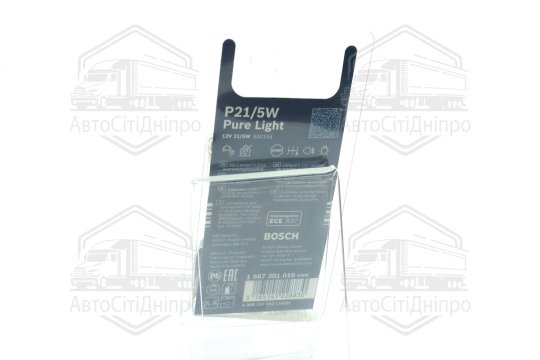 Лампа розжарювання P21/5W 12V 21/5W PURE LIGHT (blister 2 шт) (вир-во Bosch)