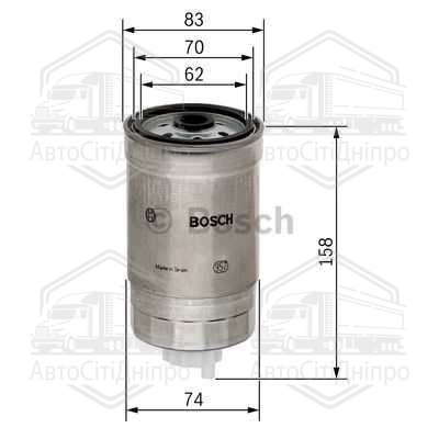 Фільтр палив. SKODA SUPERB, VW PASSAT 1.9TDI (вир-во Bosch)