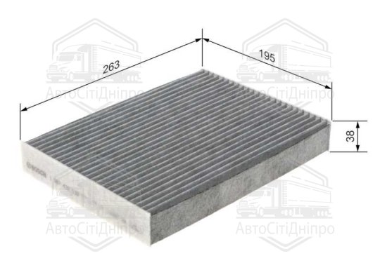 Фільтр салону вугільний RENAULT SCENIC III 09-, TRAFIC III 14- (вир-во BOSCH)