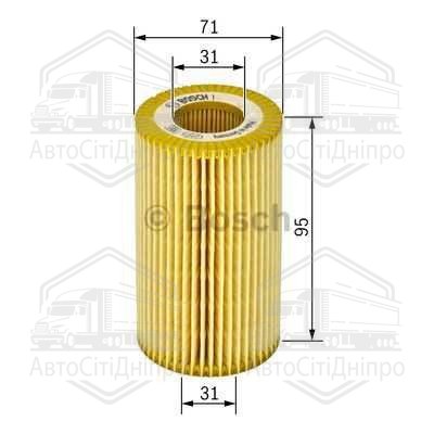 Фільтр масляний двигуна CHRYSLER; JEEP; MВ (вир-во Bosch)