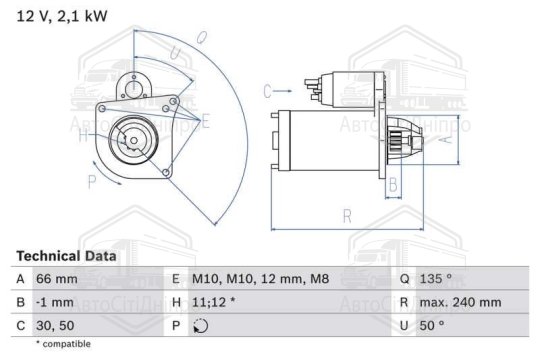 Фільтр масляний двигуна TOYOTA LAND CRUISER (вир-во Bosch)