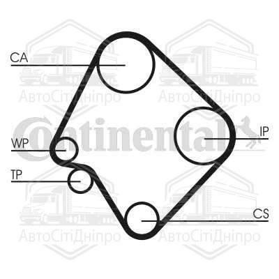 Ремінь зубчастий ГРМ (Вир-во ContiTech)