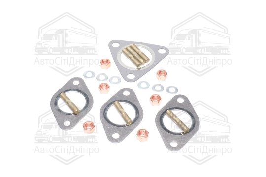 Р/к колектора випускного ЯМЗ 236 (кріплення на 1 головку, прокладки,гайки,шайби,шпильки) (DETALKA)