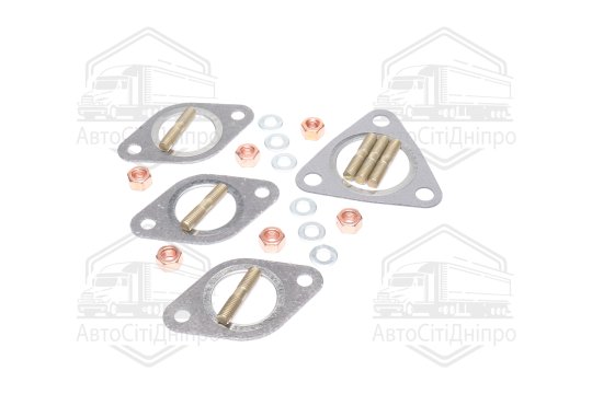 Р/к колектора випускного ЯМЗ 236 (кріплення на 1 головку, прокладки,гайки,шайби,шпильки) (DETALKA)