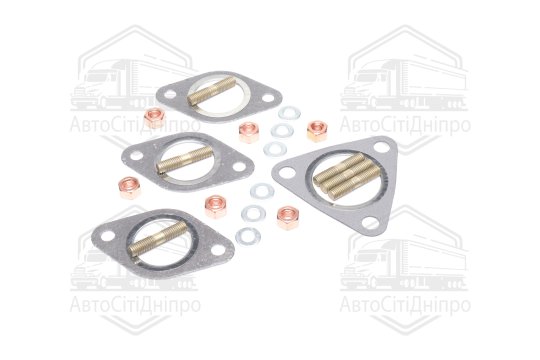 Р/к колектора випускного ЯМЗ 236 (кріплення на 1 головку, прокладки,гайки,шайби,шпильки) (DETALKA)